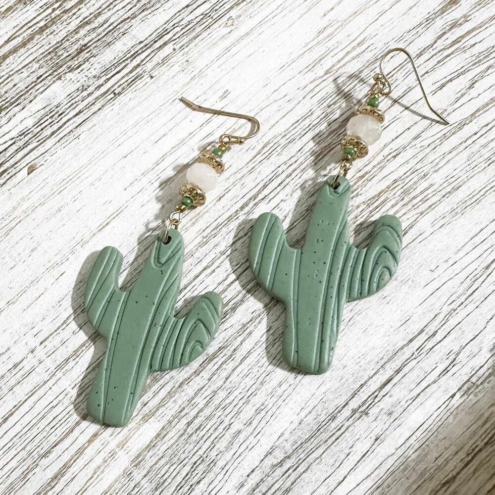 Hand Crafted Cactus Earrings